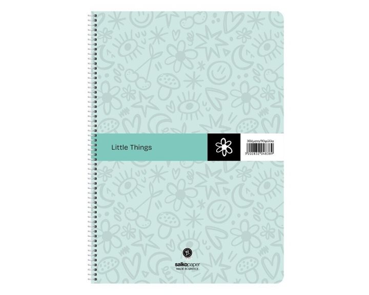 Τετράδιο Σπιράλ 17x25 Salko Little Things 1θ. 30 φυλ.
