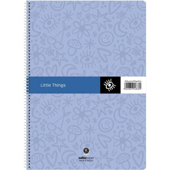 Τετράδιο Σπιράλ 17x25 Salko Little Things 1θ. 30 φυλ.