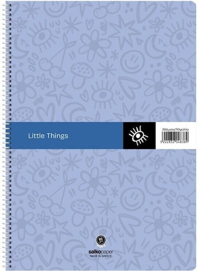 Τετράδιο Σπιράλ 17x25 Salko Little Things 1θ. 30 φυλ.