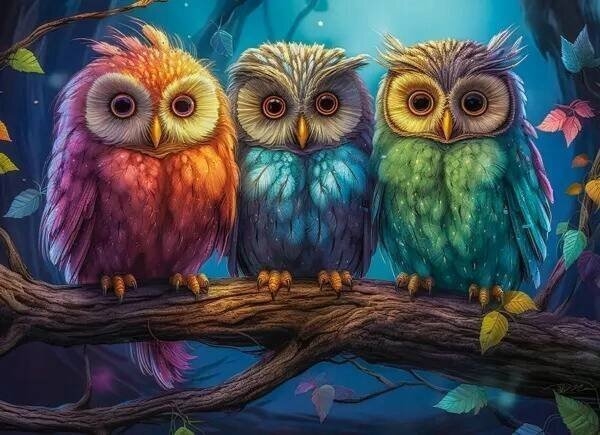 Παζλ Castorland 300τμχ 40x29cm Three Little Owls B-030545