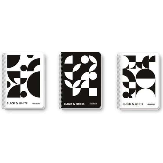 Τετράδιο Σπιράλ Black and White Α4 2Θ 60φ B&W