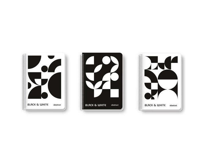 Τετράδιο Σπιράλ Black and White Α4 2Θ 60φ B&W