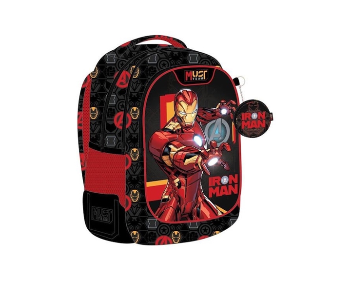 Τσάντα Πλάτης Must 32x18x43cm 3 Θήκες Avengers Iron man 000506280