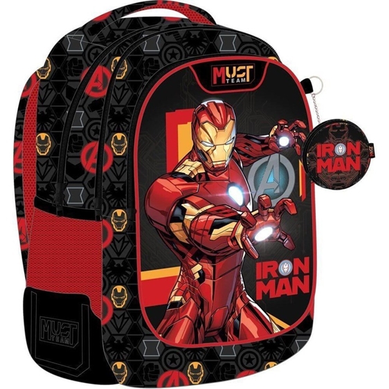 Τσάντα Πλάτης Must 32x18x43cm 3 Θήκες Avengers Iron man 000506280