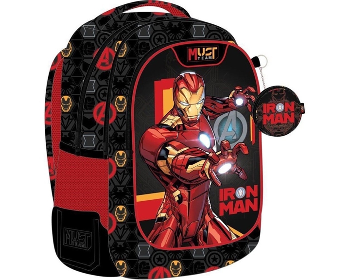 Τσάντα Πλάτης Must 32x18x43cm 3 Θήκες Avengers Iron man 000506280