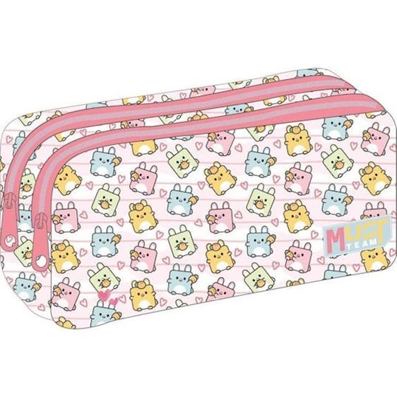 Κασετίνα Must Team 2 Φερμουάρ 21x6x9cm Little Bunnies 000587290