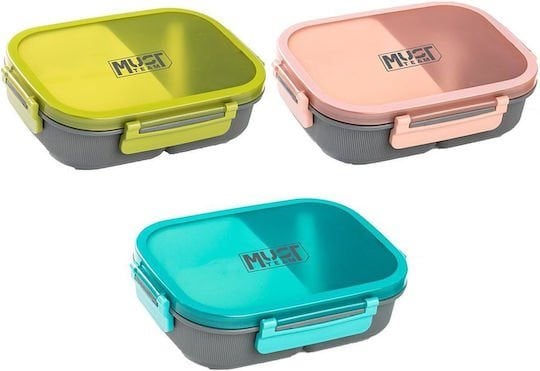 Φαγητοδοχείο με κουτάλι PP Must Team 21.7x16.5x6x2cm 1100ml 3χρωμ. 000587535