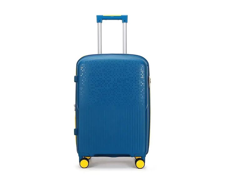 Βαλίτσα Ταξιδίου Τρόλει Amber 60εκ. 1017-AM-2  Μπλε-Κίτρινο