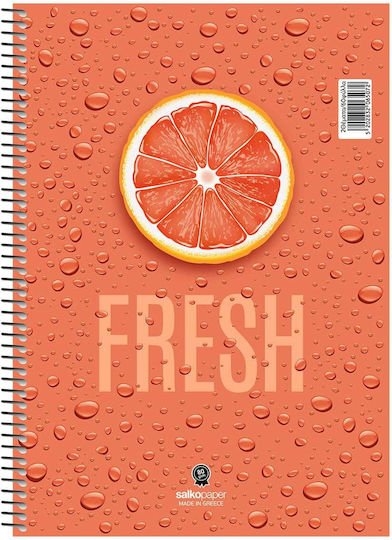 Τετράδιο Σπιράλ 17χ25 Salko Fresh 4Θεμ.120φ. 6504