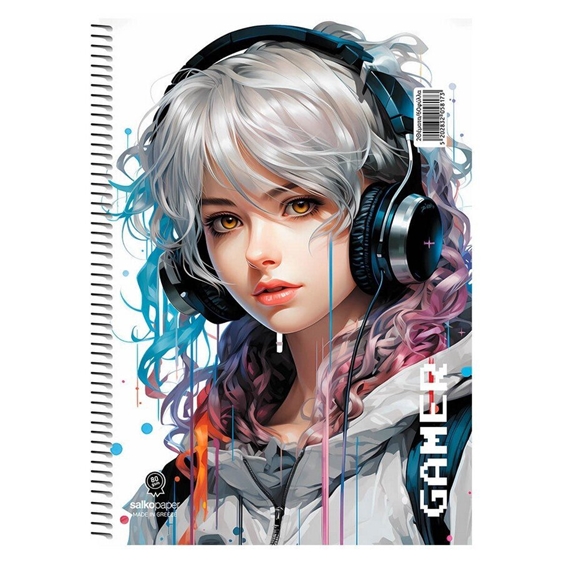 Τετράδιο Σπιράλ 17x25 Salko Gamer 2θ. 60φύλλα.