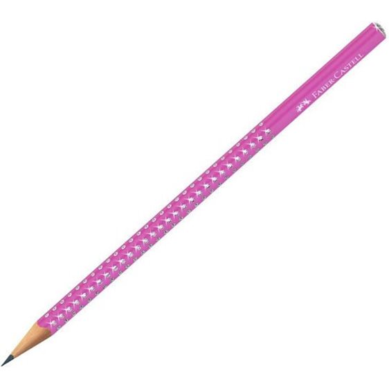 Μολύβι Faber-Castell Τριγωνικό Sparkle Aurora Electric Fuchsia