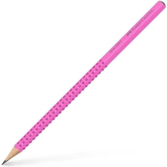 Μολύβι Faber-Castell Τριγωνικό Grip 2001 HB Pink Madder Lake 201463