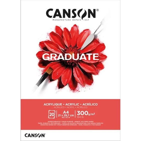 Μπλοκ Σχεδίου Graduate Ακρυλικό  Α4 300gr 20φ.