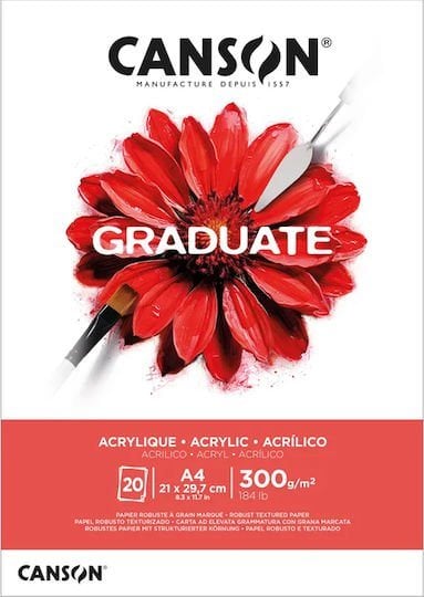 Μπλοκ Σχεδίου Graduate Ακρυλικό  Α4 300gr 20φ.