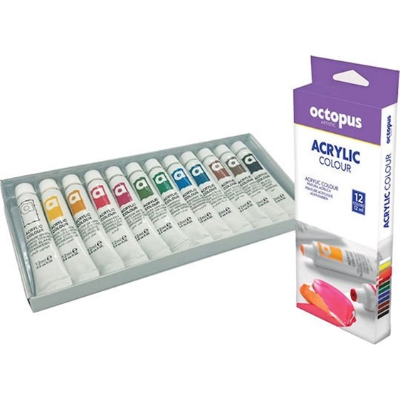 Ακρυλικά Σωληνάρια Octopus UNL-2366 12τεμ. 12ml