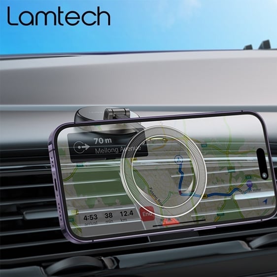 Lamtech Foldable Magnetic Metallic Car Holder