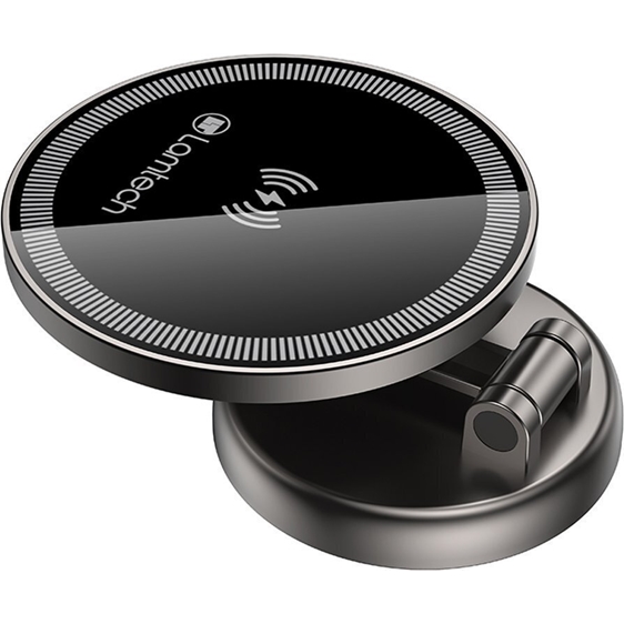 Lamtech Foldable Magnetic Metallic Car Holder & Wireless Charger 15w