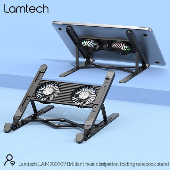 Lamtech Notebook Rgb Metal Folding Bracket 17.3'' Black