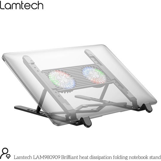Lamtech Notebook Rgb Metal Folding Bracket 17.3'' Black