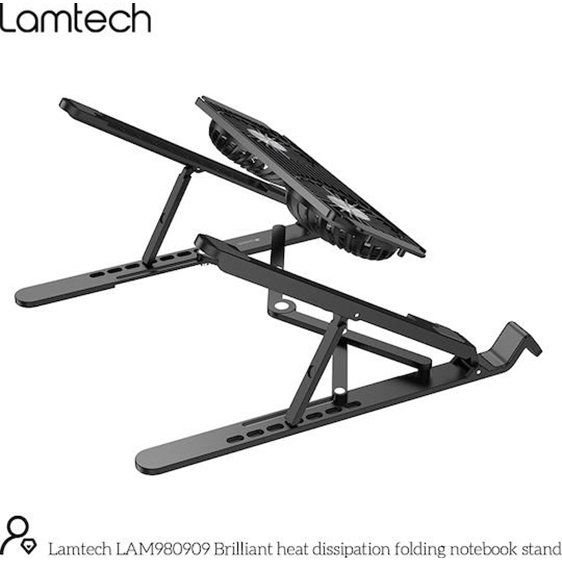 Lamtech Notebook Rgb Metal Folding Bracket 17.3'' Black