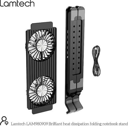 Lamtech Notebook Rgb Metal Folding Bracket 17.3'' Black