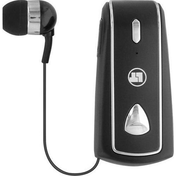 LAMTECH RETRACTABLE BT 5.3 CLIP ON HEADSET BLACK (HANGING CORD)