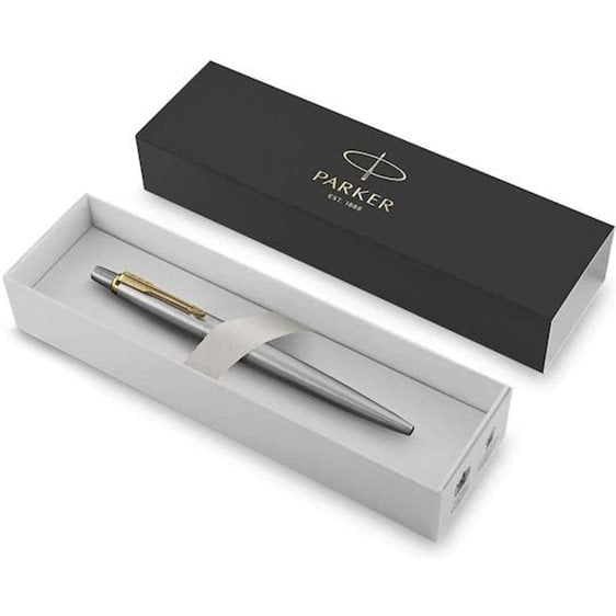 Parker Jotter BP GT Ασημί με Χρυσό Κλιπ