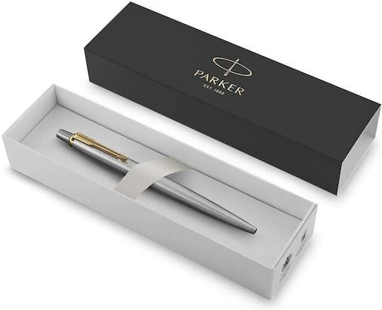 Parker Jotter BP GT Ασημί με Χρυσό Κλιπ