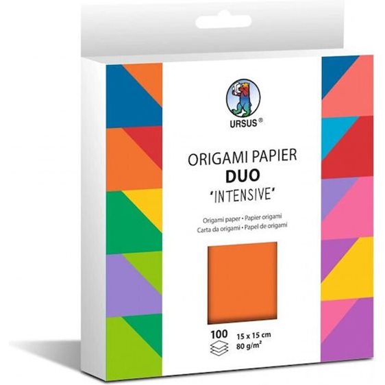 ΧΑΡΤΙ URSUS 15x15/80gr ORIGAMI INTENSIVE DUO 100Φ