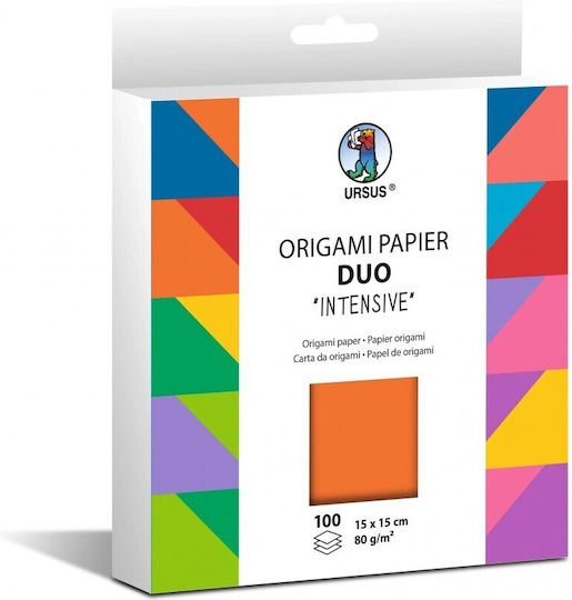 ΧΑΡΤΙ URSUS 15x15/80gr ORIGAMI INTENSIVE DUO 100Φ