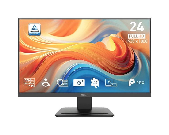 MSI MONITOR PRO MP241 E14V, FLAT VA FHD, 24", 16:9, 250 CD/M2, 3500:1, 1MS, 144Hz, 1920x1080, HDMI/DP, TILT, BLACK, 2YW.