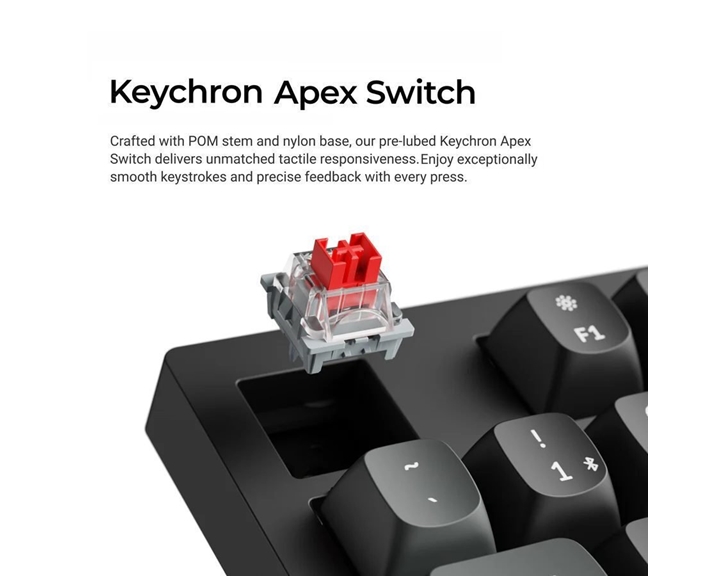 Keychron K10 Ultra (K10U-H1) ZMK Wireless 8K Mechanical Keyboard Red Switch (Hot-Swap) 100% Us Lay