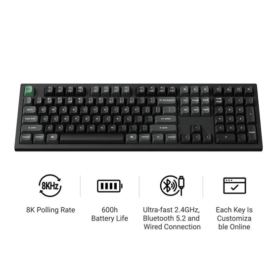 Keychron K10 Ultra (K10U-H1) ZMK Wireless 8K Mechanical Keyboard Red Switch (Hot-Swap) 100% Us Lay