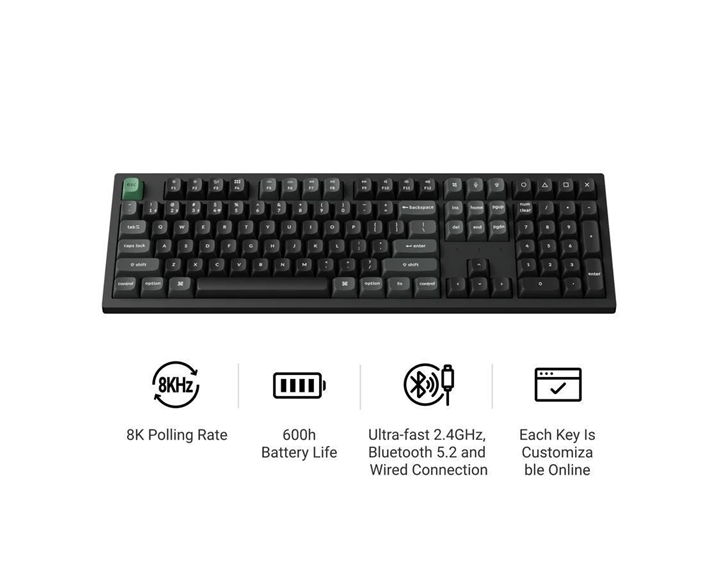 Keychron K10 Ultra (K10U-H1) ZMK Wireless 8K Mechanical Keyboard Red Switch (Hot-Swap) 100% Us Lay