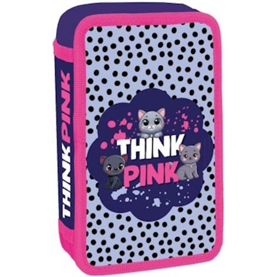 Scool Κασετίνα Διπλή Γεμάτη 20χ14χ5εκ. Pink