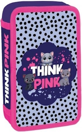 Scool Κασετίνα Διπλή Γεμάτη 20χ14χ5εκ. Pink