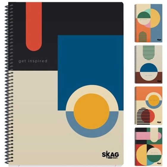 Τετράδιο Skag Σπιράλ Bauhaus A4 2Θ 80γρ
