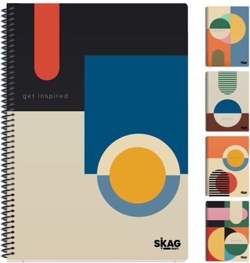 Τετράδιο Skag Σπιράλ Bauhaus A4 2Θ 80γρ