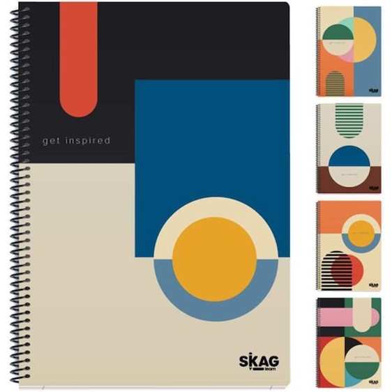 Τετράδιο Skag Σπιράλ α4 Bauhaus 3Θ 80γρ