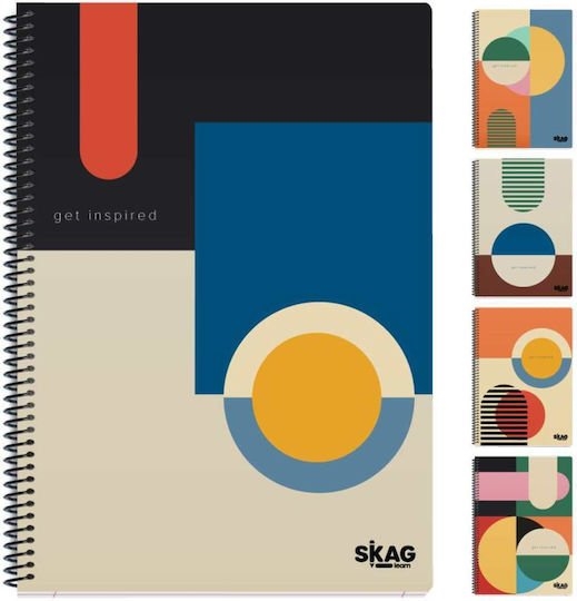 Τετράδιο Skag Σπιράλ α4 Bauhaus 3Θ 80γρ