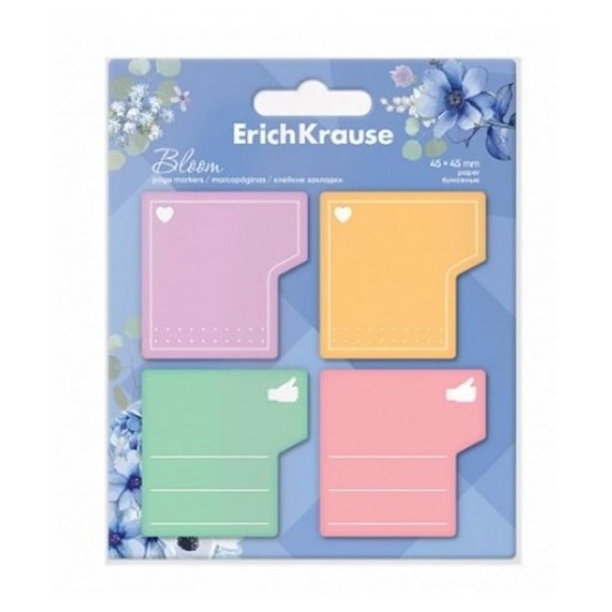 Σελιδοδείκτες ErichKrause Χάρτινοι Pastel Bloom 45x45mm 80φ 4colors 61771
