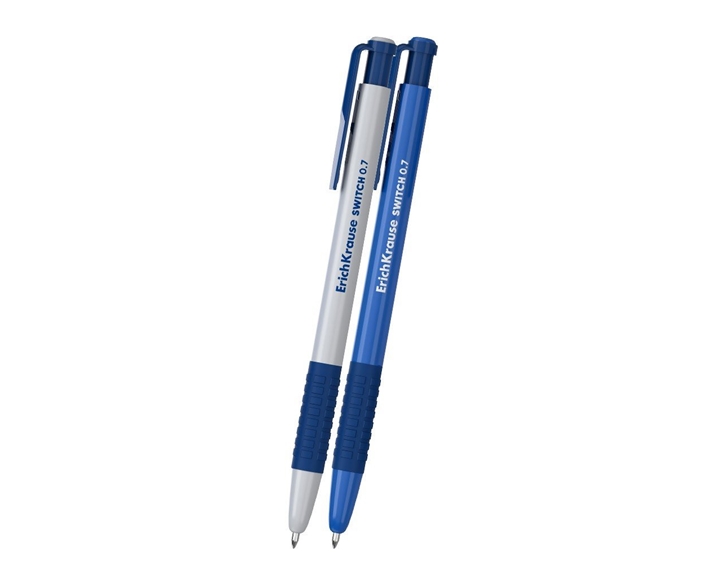 Στυλό ErichKrause Switch Matic & Grip 0.7 Blue 61273