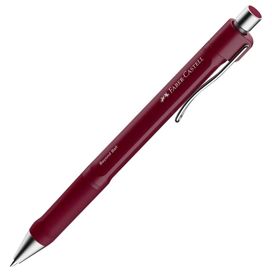 Faber-Castell Στυλό Ball-Point Beyond με Κουμπί Μπορντό με κοκκινο μελάνι 348821