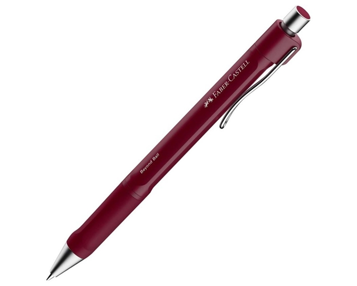 Faber-Castell Στυλό Ball-Point Beyond με Κουμπί Μπορντό με κοκκινο μελάνι 348821