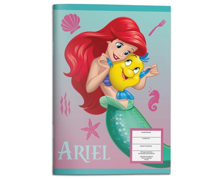 Τετράδιο Καρφίτσα 17χ25 40φ Princess Ariel 000565853