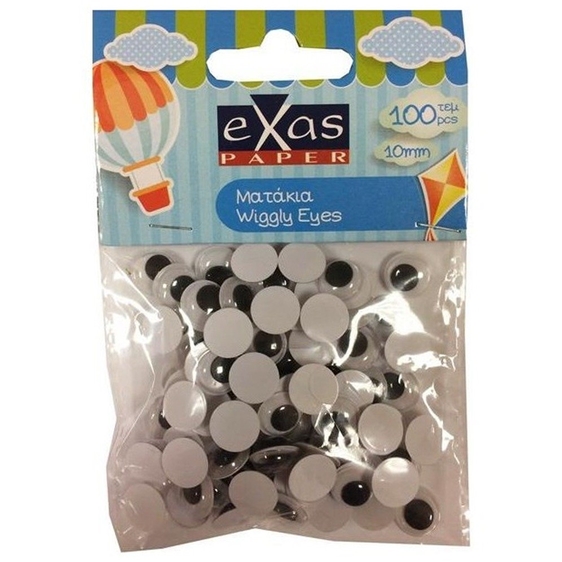 Ματάκια Χειροτεχνίας Exas Paper Στρογγυλά 0401478 10mm 100τμχ