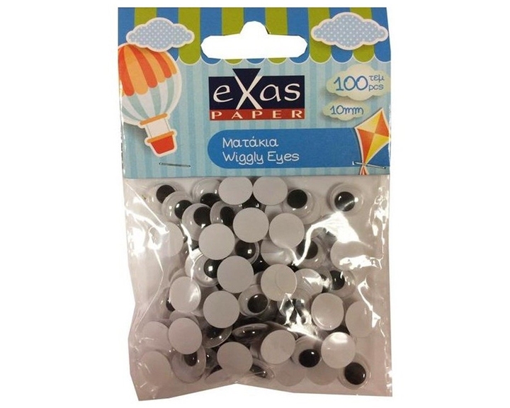 Ματάκια Χειροτεχνίας Exas Paper Στρογγυλά 0401478 10mm 100τμχ