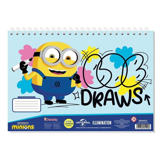 Μπλοκ ΖωγραφικήςΑ4 30 Φύλλα Minions 000504220