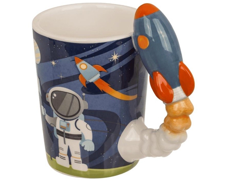 Κούπα Space με Χερούλι Πύραυλο 13x13cm 375ml