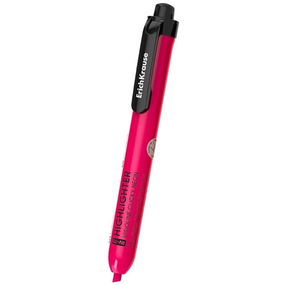 Μαρκαδόρος Υπογράμμισης Erichkrause Visioline RV-70 Clicky Neon Pink 65580